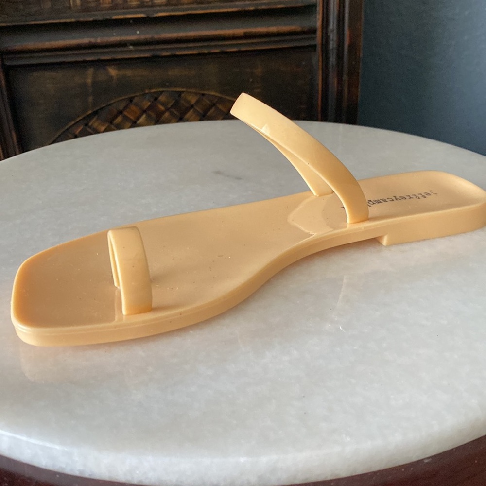 Soft peach, orange, jelly, sandals, size 7 by Jeffrey Campbell used once - Picture 3 of 5